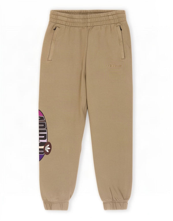Adidas Pantaloni da tuta con grafica da donna Joggers UK 10 Small Khaki Cotton