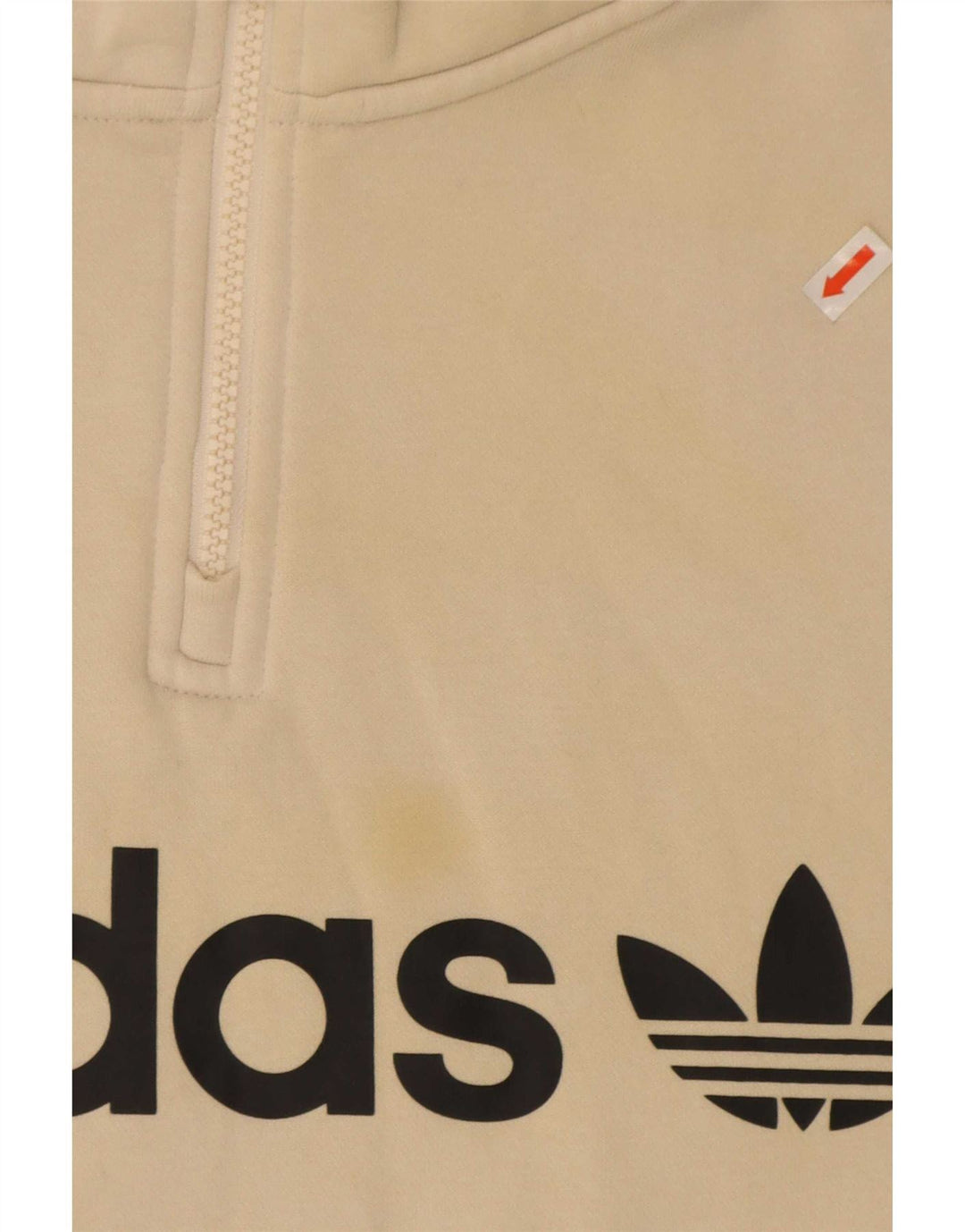 Felpa grafica oversize da donna Adidas maglione UK 12 beige medio