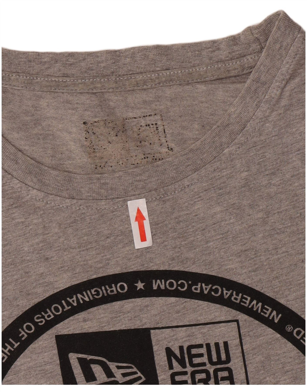 T-shirt grafica da uomo New Era Top grande in cotone grigio