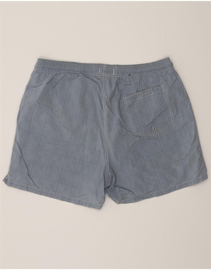 Pantaloncini da bagno da uomo Gant blu medio a quadri