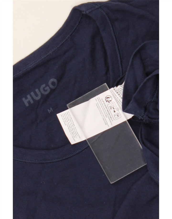 T-shirt da uomo Hugo Boss Top in cotone blu navy medio