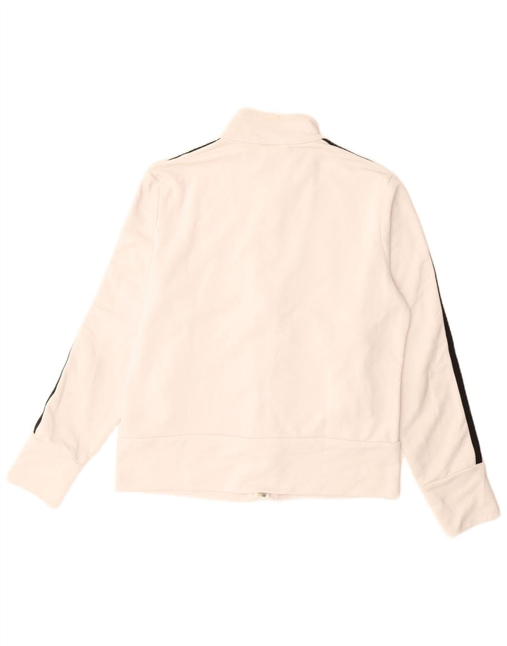 Giacca da tuta da donna ADIDAS UK 16 grande poliestere bianco