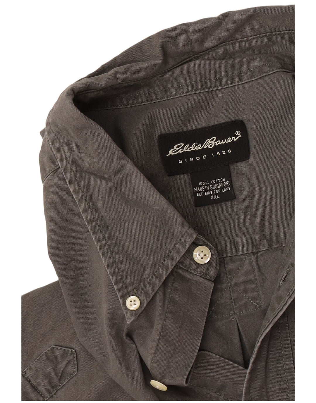 Camicia da uomo Eddie Bauer 2XL in cotone grigio