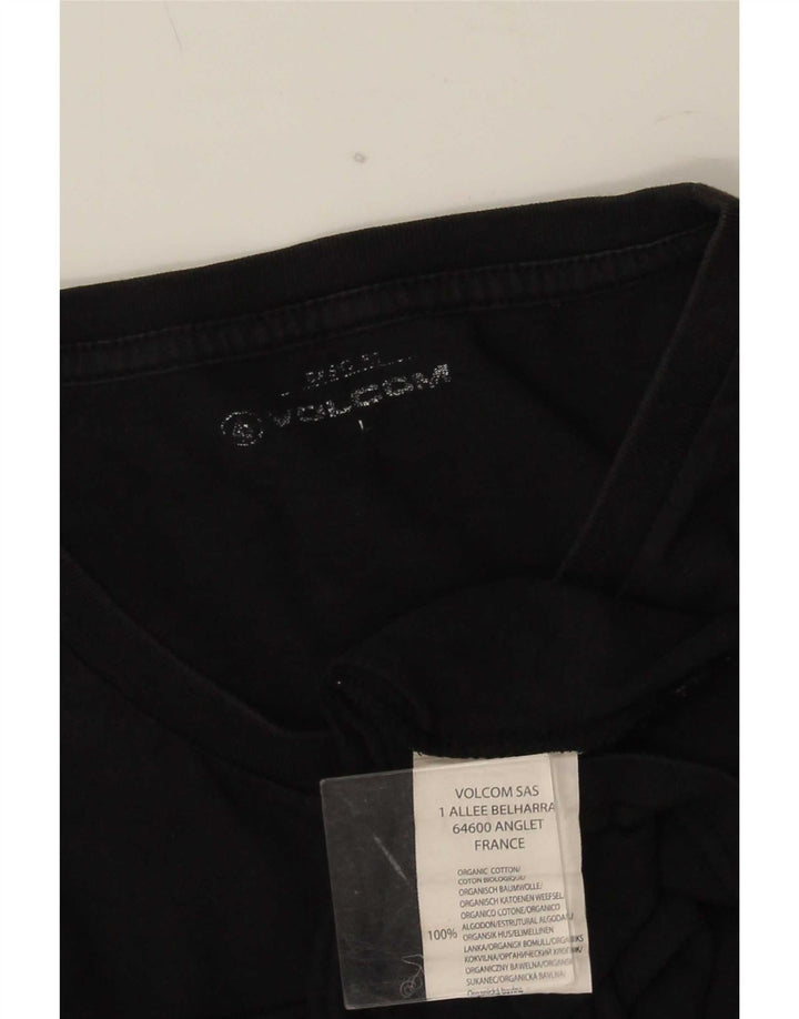 T-shirt grafica da uomo Volcom Top grande in cotone nero