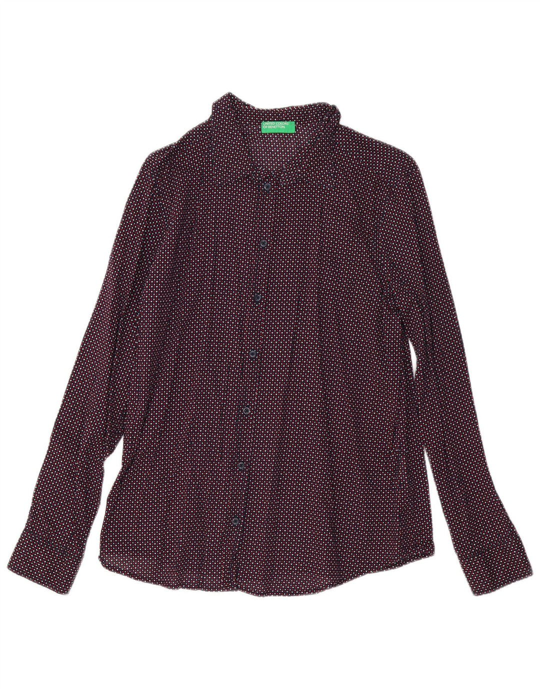 Camicia da donna con motivo astratto BENETTON UK 14 Cotone medio multicolore
