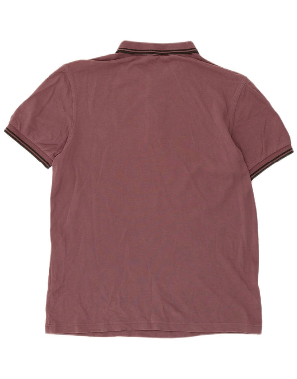 Polo da uomo Fred Perry in cotone a righe marrone medio