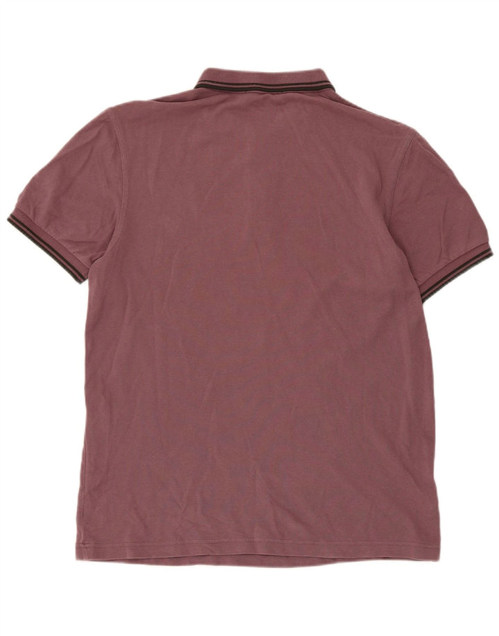 Polo da uomo Fred Perry in cotone a righe marrone medio