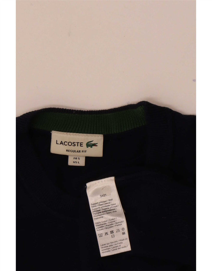 Maglione maglione girocollo da uomo vestibilità regolare Lacoste taglia 5 grande blu navy