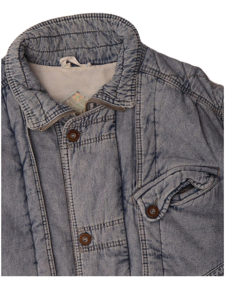 Giacca di jeans vintage da uomo UK 44 2XL Blu