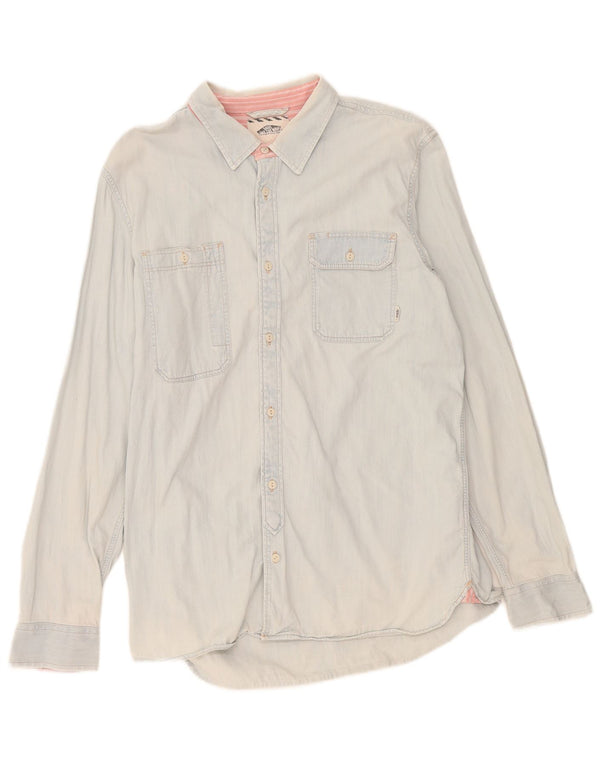 Camicia di jeans da uomo Vans Large in cotone blu