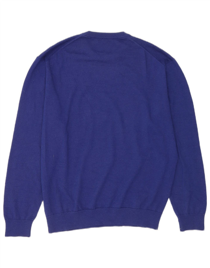 Maglione maglione girocollo da uomo Zara grande blu