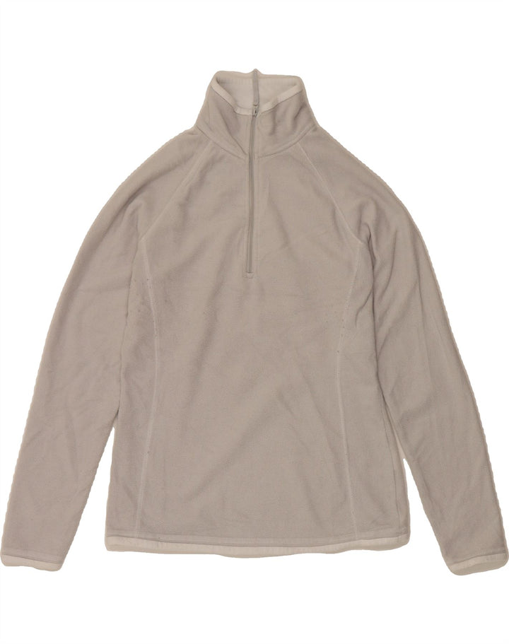 MOUNTAIN WAREHOUSE Womens Zip Neck Fleece Jumper UK 8 Small Grey Polyester Vintage Mountain Warehouse and Second-Hand Mountain Warehouse from Messina Hembry 