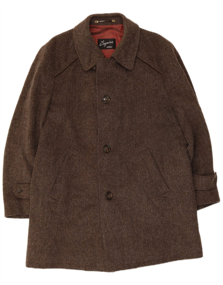 Cappotto da uomo Esquire IT 48 Lana screziata marrone medio