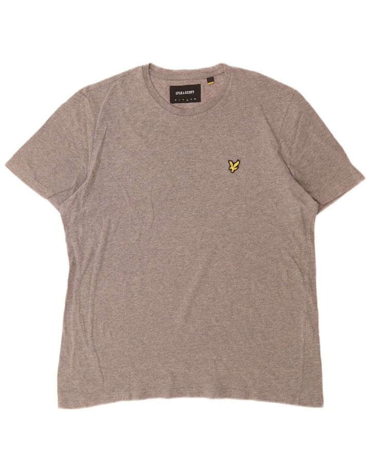 T-shirt da uomo Lyle & Scott Top grande in cotone grigio