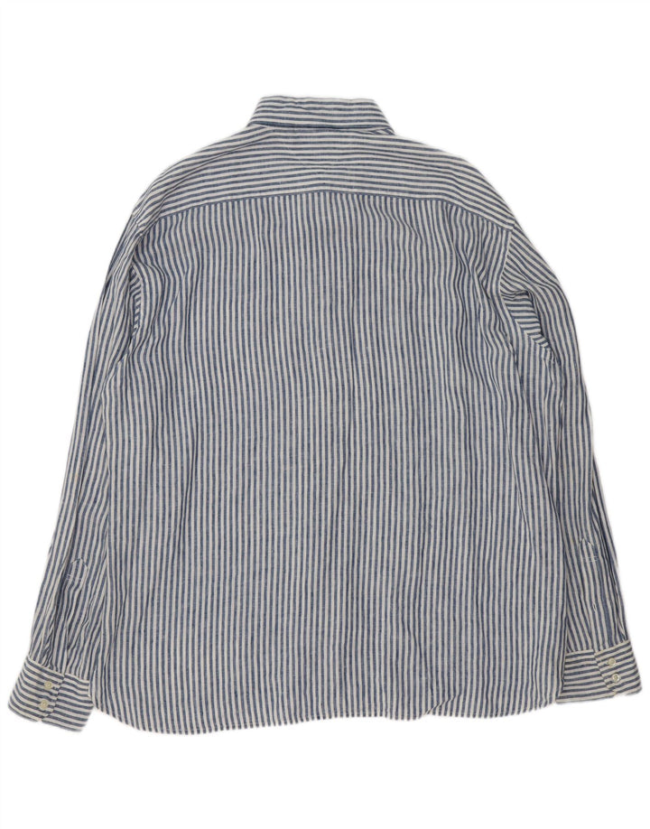 Camicia da uomo Tommy Hilfiger 2XL Lino gessato blu