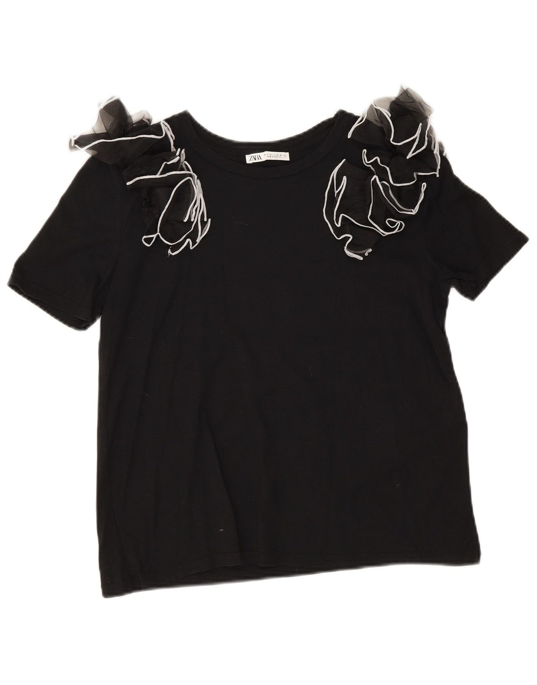 Camicetta da donna Zara Top UK 10 piccola in cotone nero
