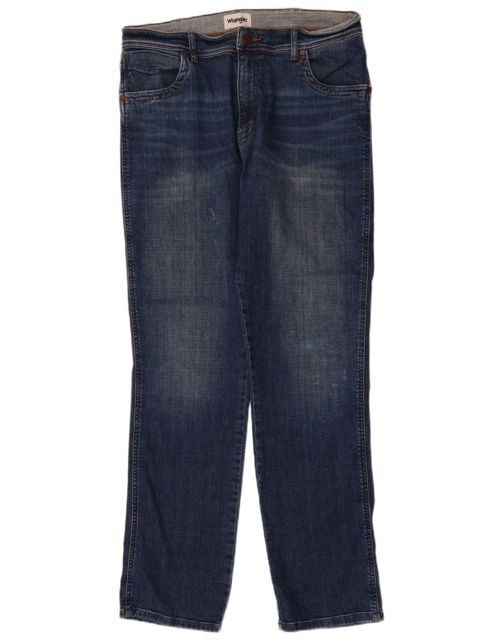 Jeans dritti da uomo Wrangler Texas W36 L34 cotone blu