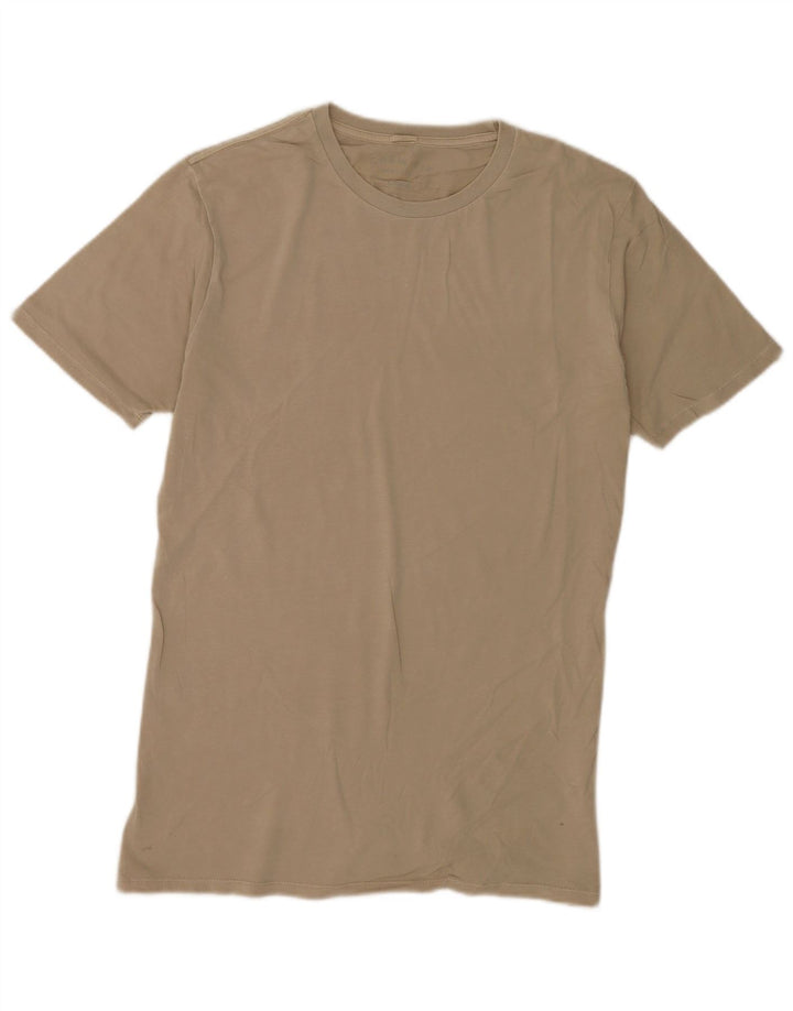 T-shirt da uomo vintage Top grande in cotone beige