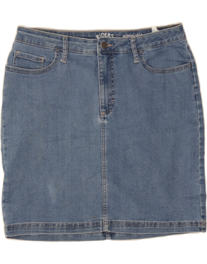 LEE Womens Midrise Denim Skirt US 12 Large W33 Blue Cotton Vintage Lee and Second-Hand Lee from Messina Hembry 
