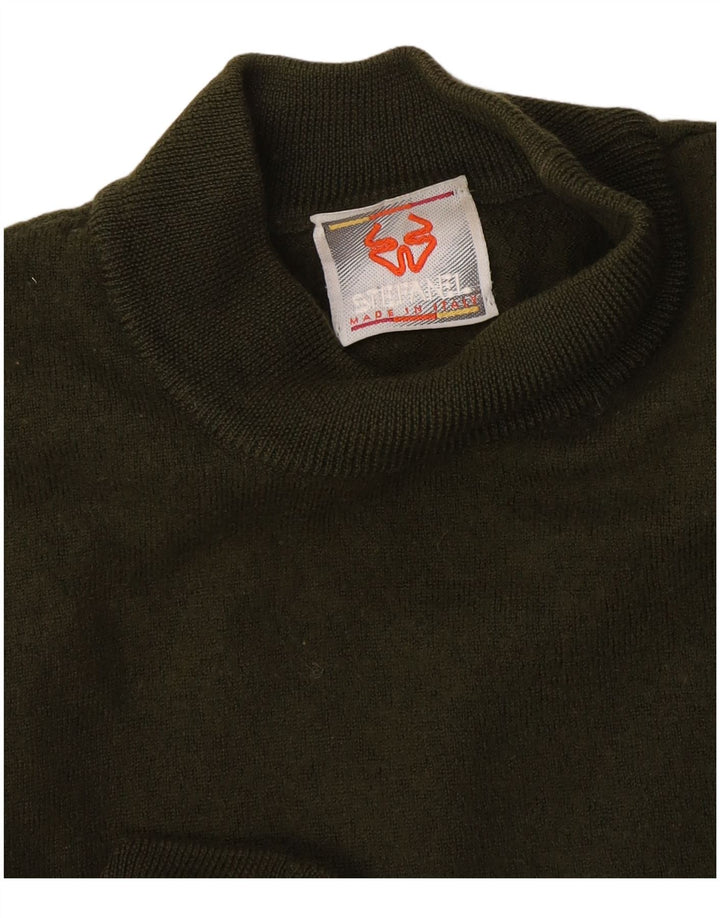 Stefanel Maglione da donna con collo dolcevita UK 14 Large Cachi