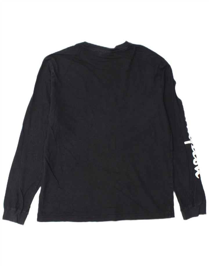 Champion Maglietta grafica da uomo a maniche lunghe, colore nero medio