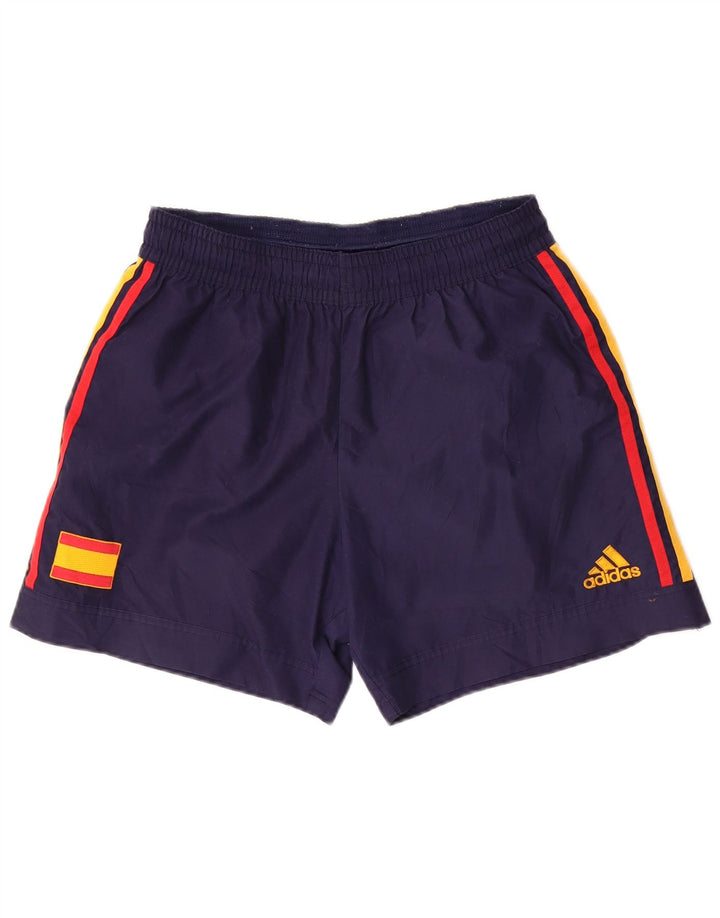 Pantaloncini sportivi Adidas Climalite da uomo medi in poliestere blu navy