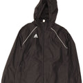 Giacca antipioggia con cappuccio Adidas da ragazzo 9-10 anni in nylon nero