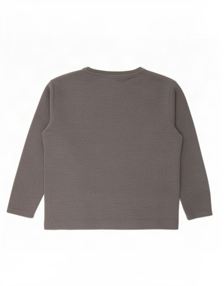 Top Zara da donna a maniche lunghe UK 12 Grigio medio