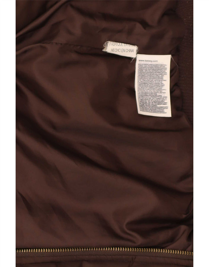 Giacca imbottita bomber da donna Tommy Hilfiger UK 10 piccola poliestere marrone