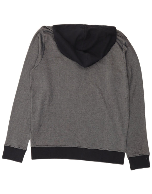 Maglione con cappuccio e zip da uomo Kappa in cotone gessato medio blu navy