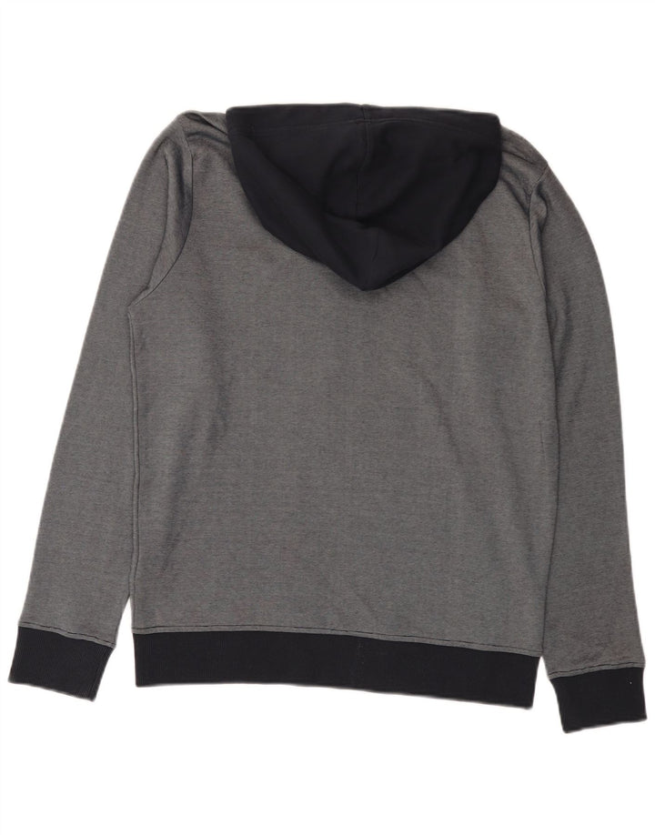 Maglione con cappuccio e zip da uomo Kappa in cotone gessato medio blu navy