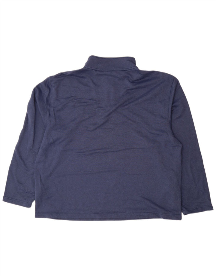 Felpa da uomo con collo con zip Izod, 2XL, poliestere blu navy