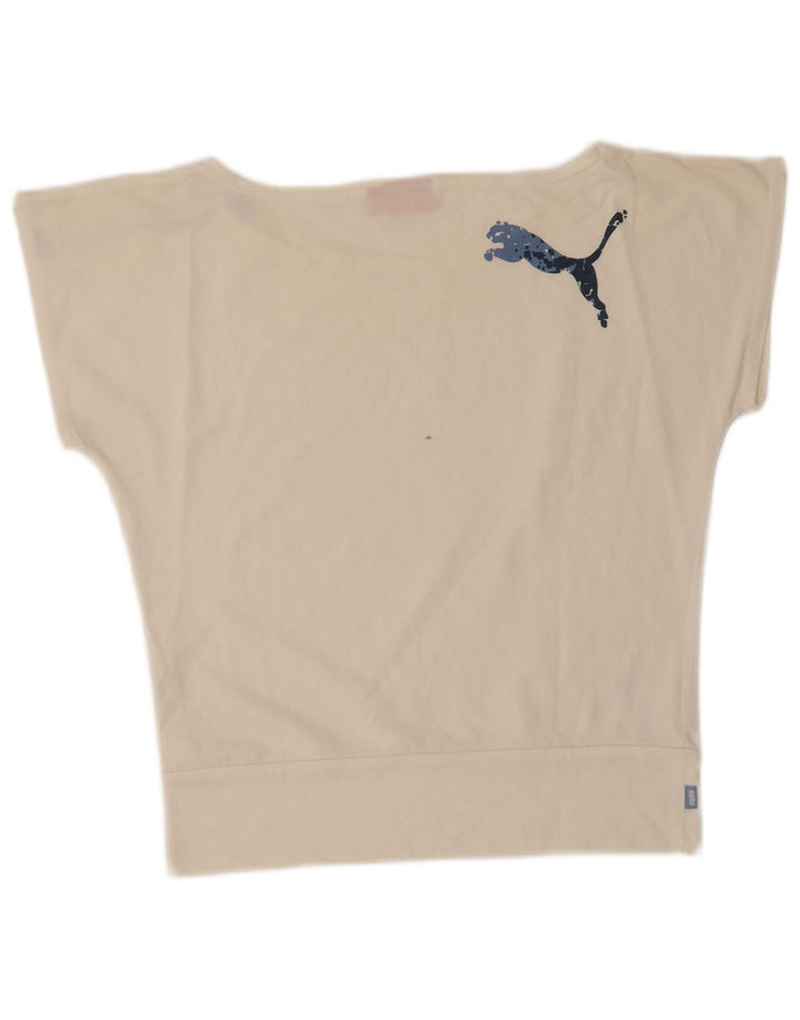 T-shirt grafica da donna Puma UK 12 Medium White Colourblock