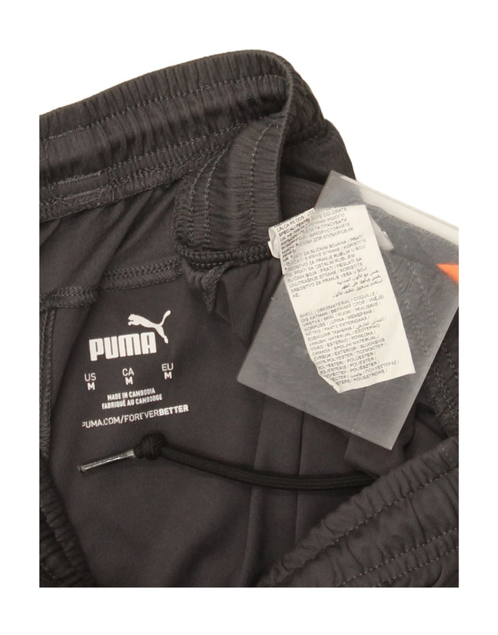 Pantaloncini sportivi da uomo Puma in poliestere color block grigio medio