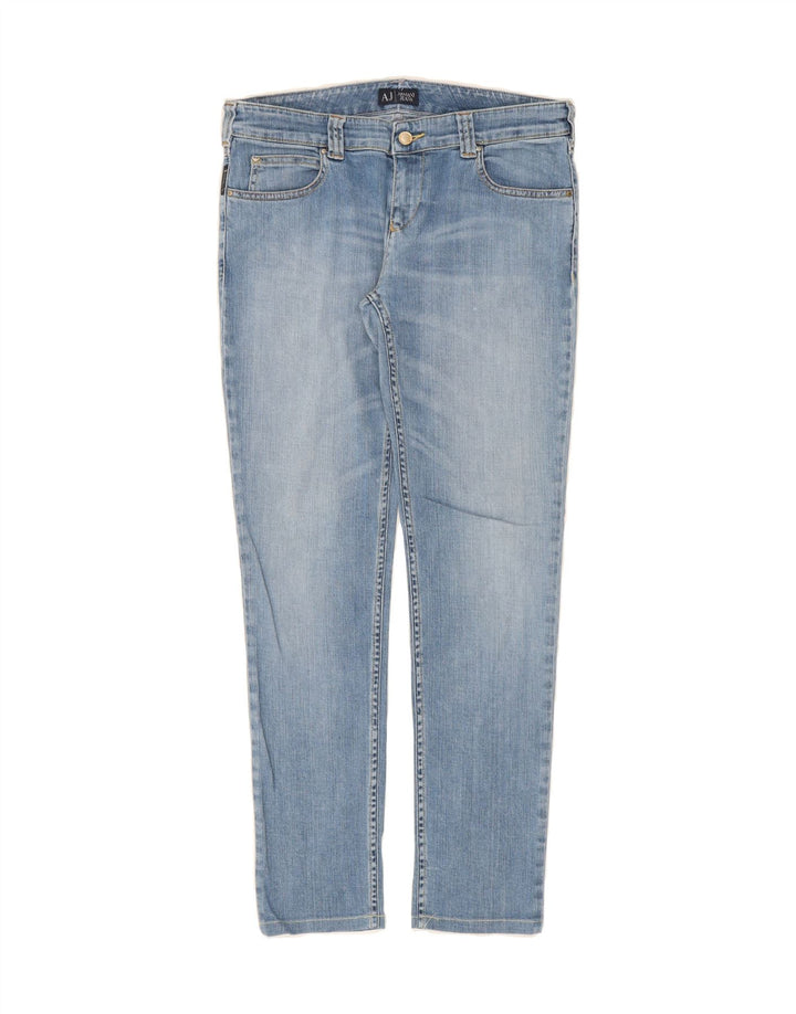 ARMANI Womens Slim Jeans W31 L31 Blue Cotton Vintage Armani and Second-Hand Armani from Messina Hembry 
