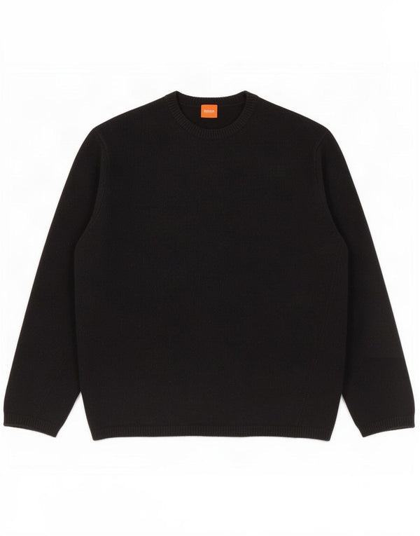 Maglione maglione girocollo da donna Hugo Boss UK 14 grande nero