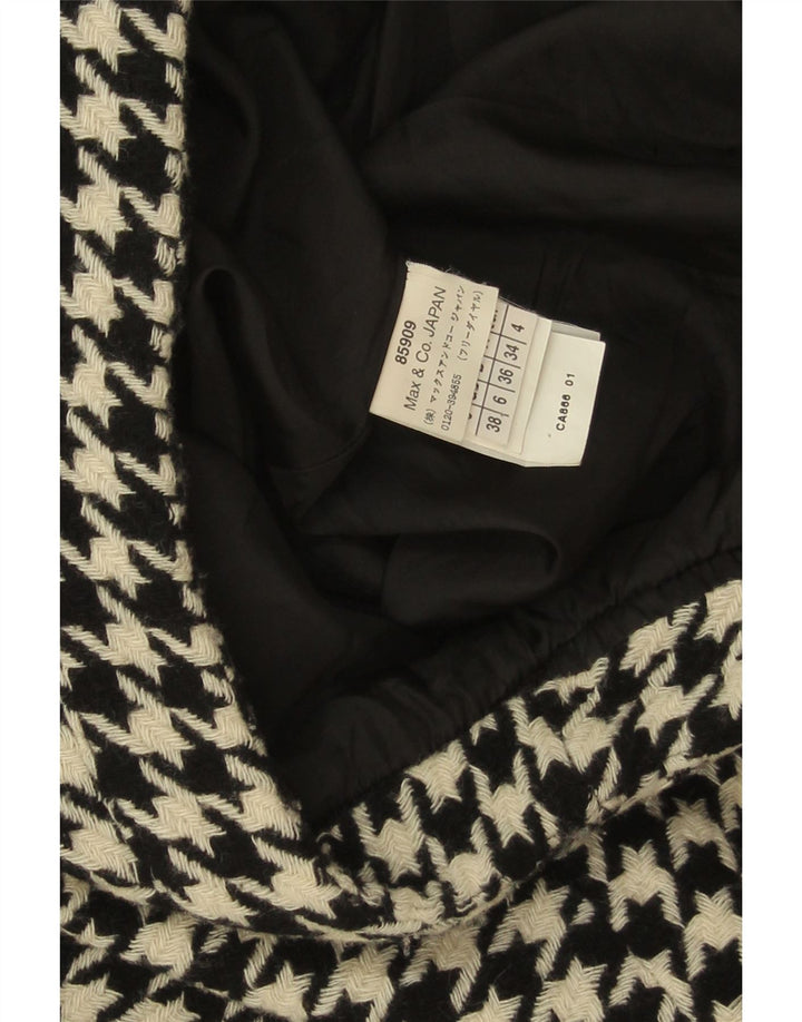 Minigonna da donna Max & Co. UK 6 XS W28 Lana pied de poule nera