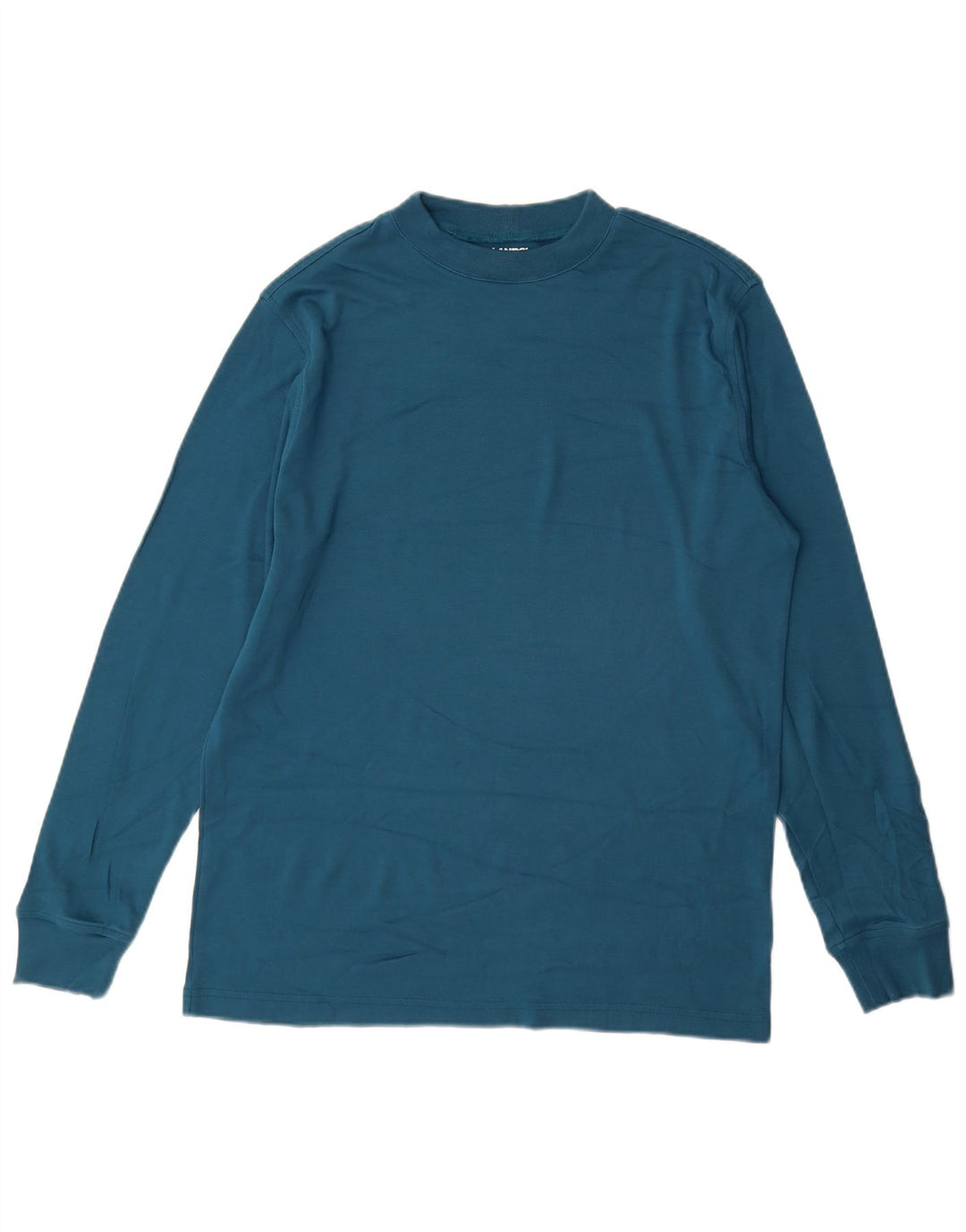 Top da uomo a maniche lunghe Lands End in cotone blu medio