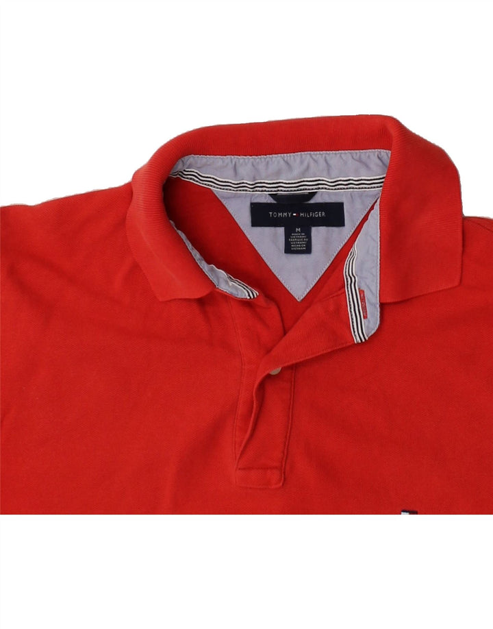 TOMMY HILFIGER Mens Polo Shirt Medium Red Cotton Vintage Tommy Hilfiger and Second-Hand Tommy Hilfiger from Messina Hembry 