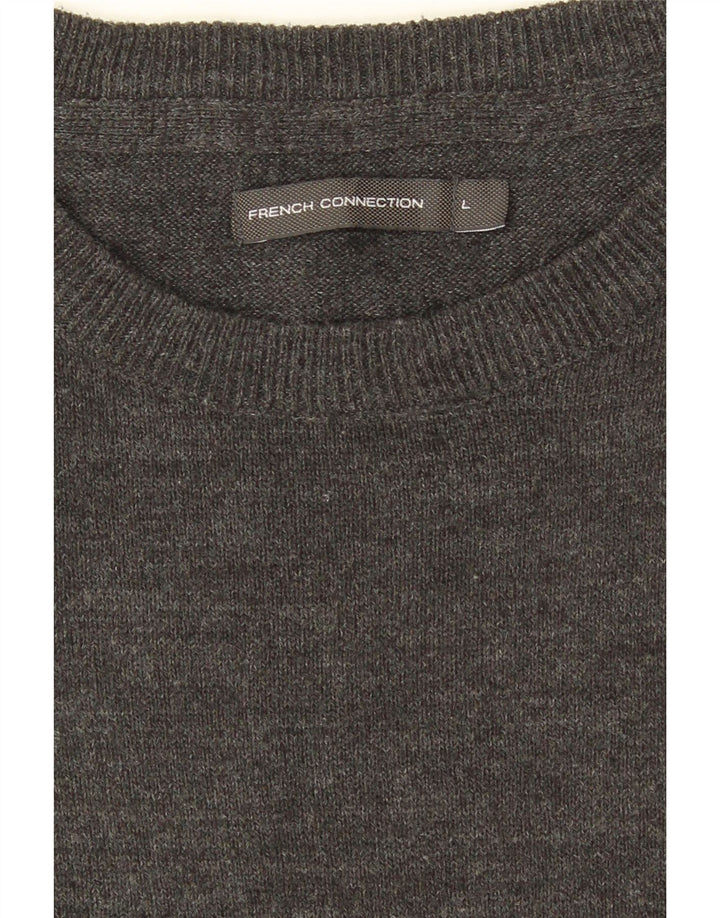 Maglione maglione girocollo da uomo French Connection grande grigio