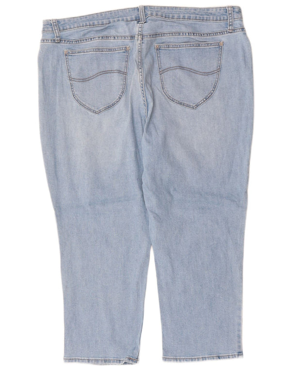 Jeans Capri da donna a vita media LEE Riders US 20 3XL W40 L23 Cotone blu