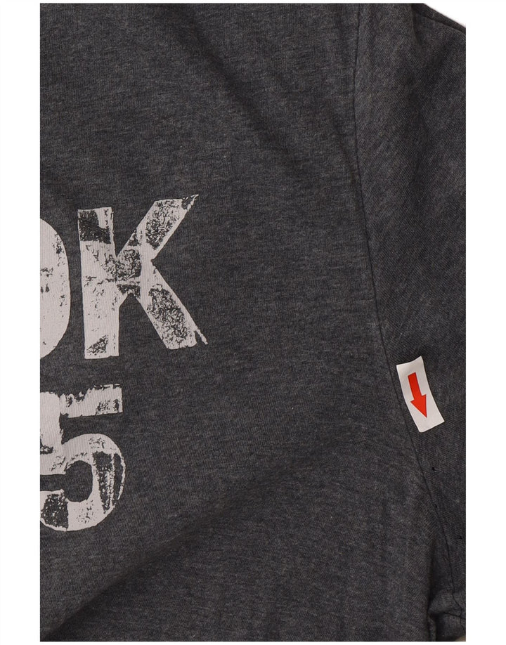 T-shirt grafica Reebok da uomo grande grigia