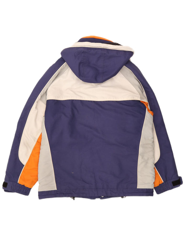 Giacca da sci con cappuccio da uomo Dialto UK 42 XL Blu Navy Colourblock