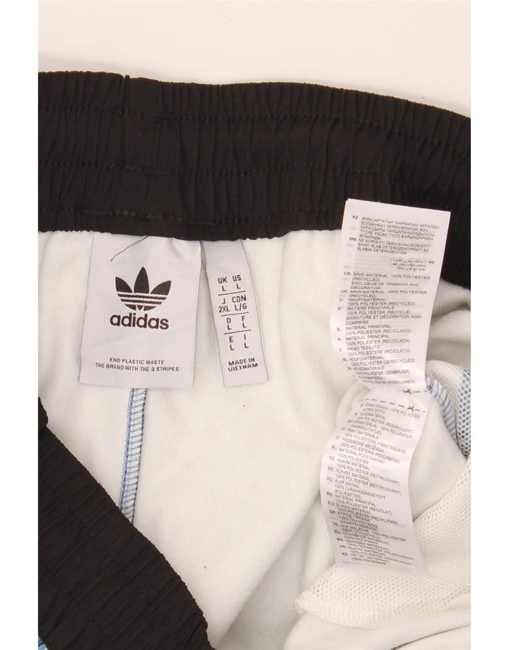 Pantaloni Adidas Adventure Windbreaker da uomo grandi in poliestere maculato blu