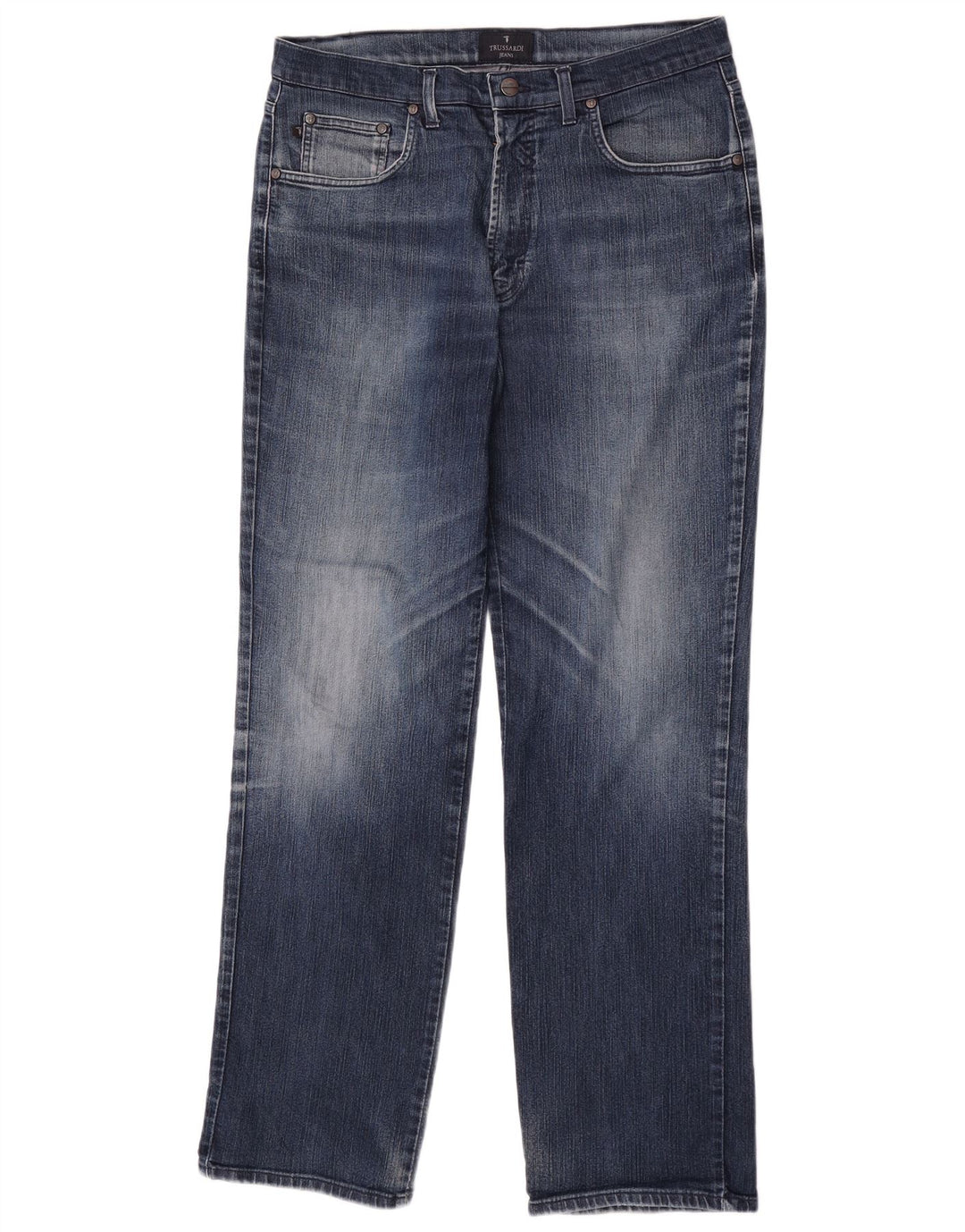 Jeans Straight Uomo Trussardi W36 L32 Blu Cotone