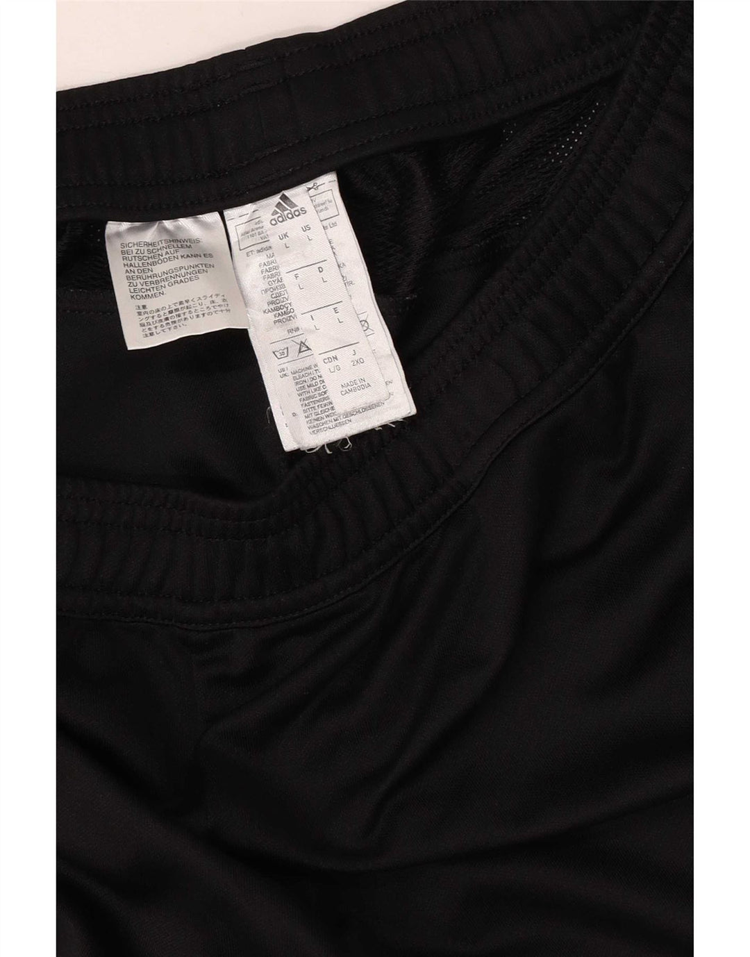 Pantaloni da tuta da uomo Adidas Large neri in poliestere
