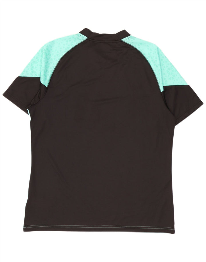 T-shirt da uomo Puma Top Large in poliestere geometrico turchese