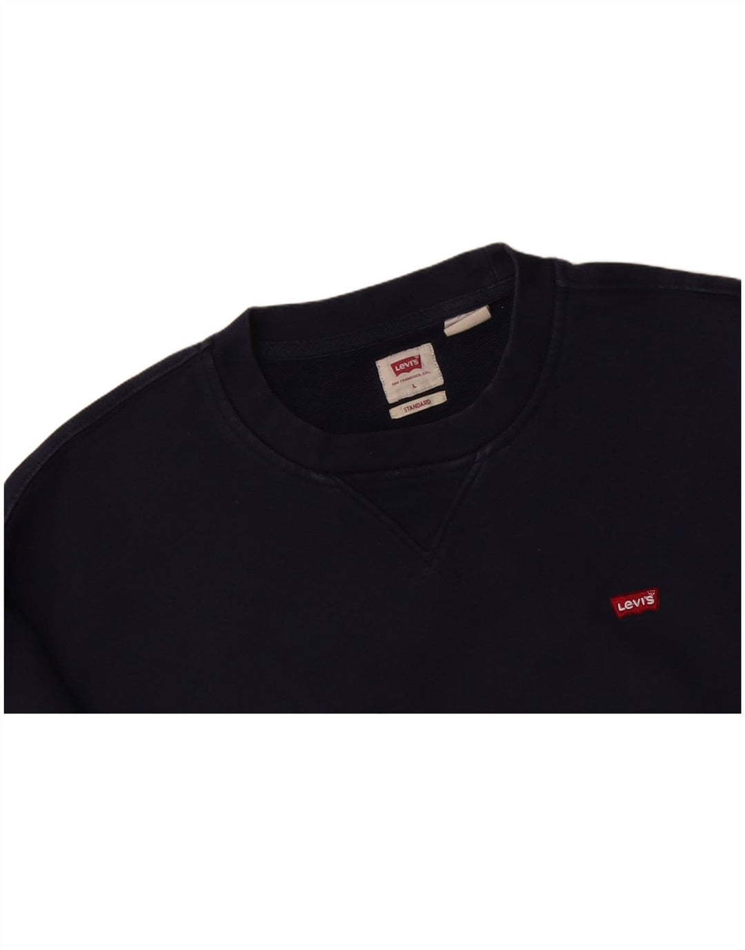 LEVI'S Mens Standard Fit Sweatshirt Jumper Large Navy Blue Cotton