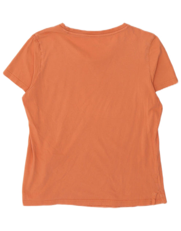T-shirt grafica Adidas da donna Top UK 16/18 Large Arancione in cotone