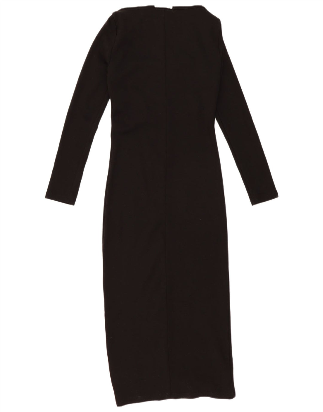 Vestito lungo a maniche lunghe da donna ZARA UK 14 grande nero